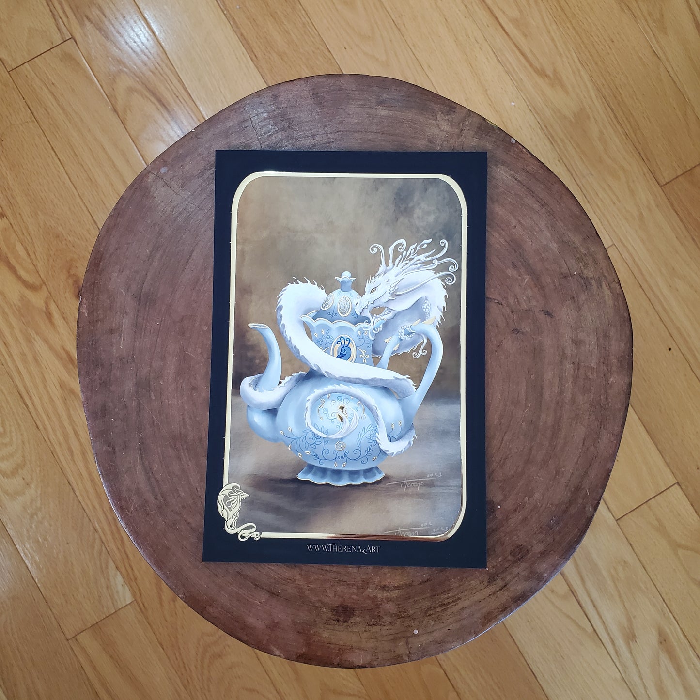 Gold Foil Tea Dragon Print (limited edition/signed)